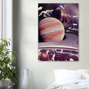 Space Landstraße Plakat fotorealistische Galaxie Poster Jupiter Planet Poster Weltraum Wand Kunst Digitaldruck Weltraum Nebel Poster