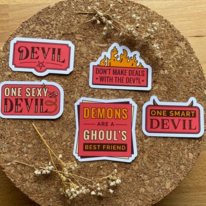 Sassy Devil Sticker Set: Retro Matte Finish