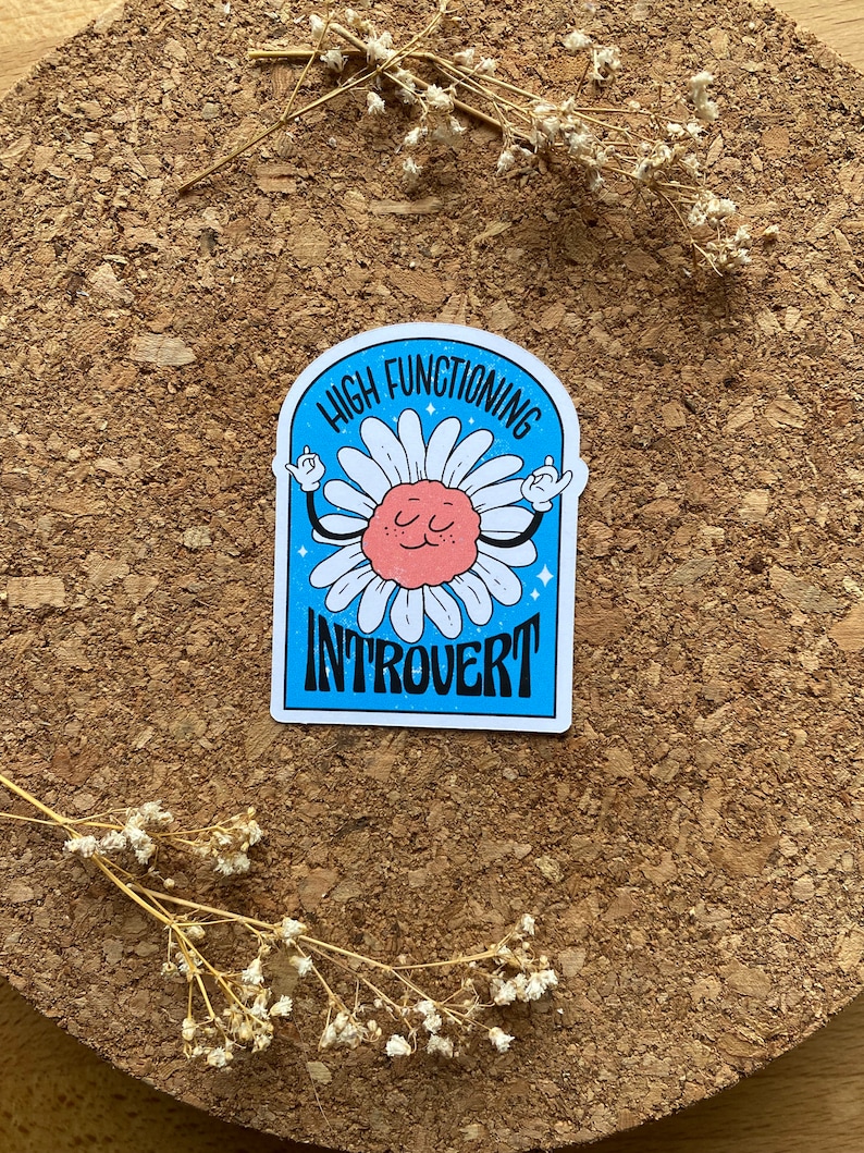 High Functioning Introvert Sticker Introvert Sticker Extrovert - Etsy