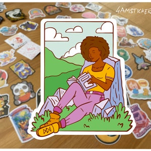 Book Lady Sticker Bücherwurm Kindle Sticker Buchwurm I Love Lesezeichen Sticker Booktok made me do it Sticker