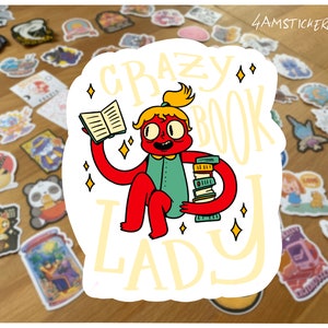 Verrückte Buchlady Aufkleber Bücherwurm Kindle Sticker Bücherwurm I Liebe Lesebuchsticker 2020