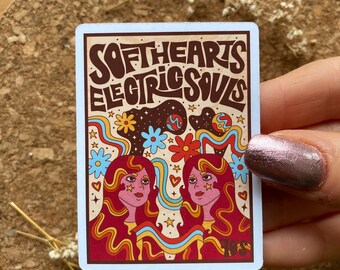 70s Electro Festival Sticker Stay Hippie Sticker Techno Festival Sticker Trippy Sticker Electric Soul Sticker - Matte Finish