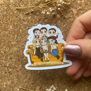 Anime Chibi Friends Sticker Chibi Character Sticker Kawaii People Sticker Chibi Caricature Sticker - Matte Finish