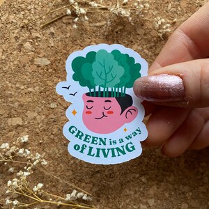 Green is a way of Living Aufkleber Vegan-Aufkleber Tag der Erde-Aufkleber Rette die Erde Aufkleber Tiere sind deine Freunde Aufkleber - Mattes Finish