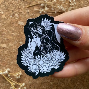 Magische Wicca Frau Aufkleber Pagan Aufkleber Bleib Wild Mond Aufkleber Esoterik Aufkleber Magische Kreatur Aufkleber - Matte Oberfläche