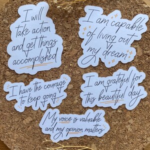 Affirmation Sticker Set Self Motivation Sticker Positive Quote Sticker Motivational Sticker Empowerment Sticker - Matte Finish