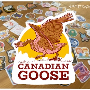 Canadese gans sticker boze gans sticker grappige gans sticker domme gans vinyl sticker cobra kip niet alle Canadezen zijn aardig
