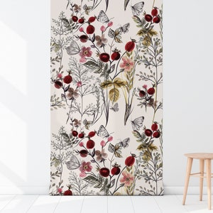 Paint Floral Peel and Stick Wallpaper Wall Decor Home Decor Wall Prints Wall Hanging image 7