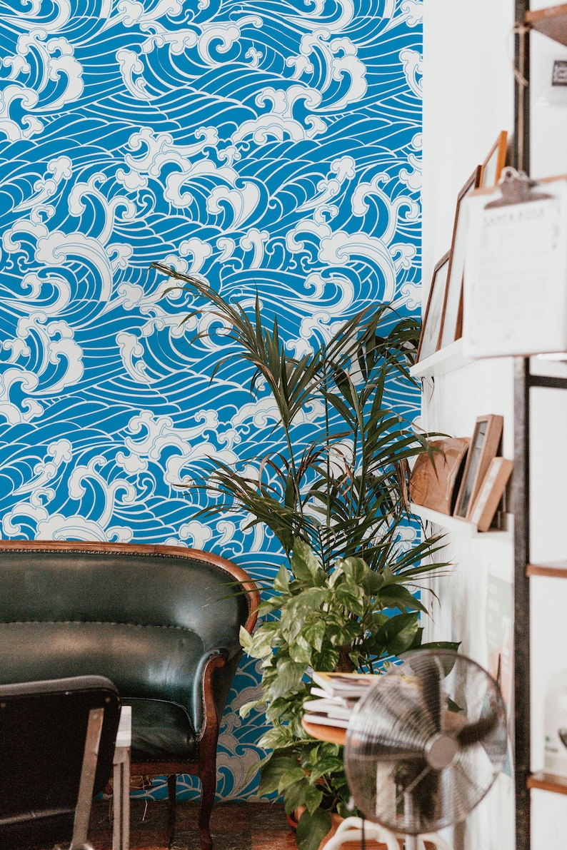 Ocean Waves Peel and Stick Wallpaper: Removable Wall Mural - Etsy Canada