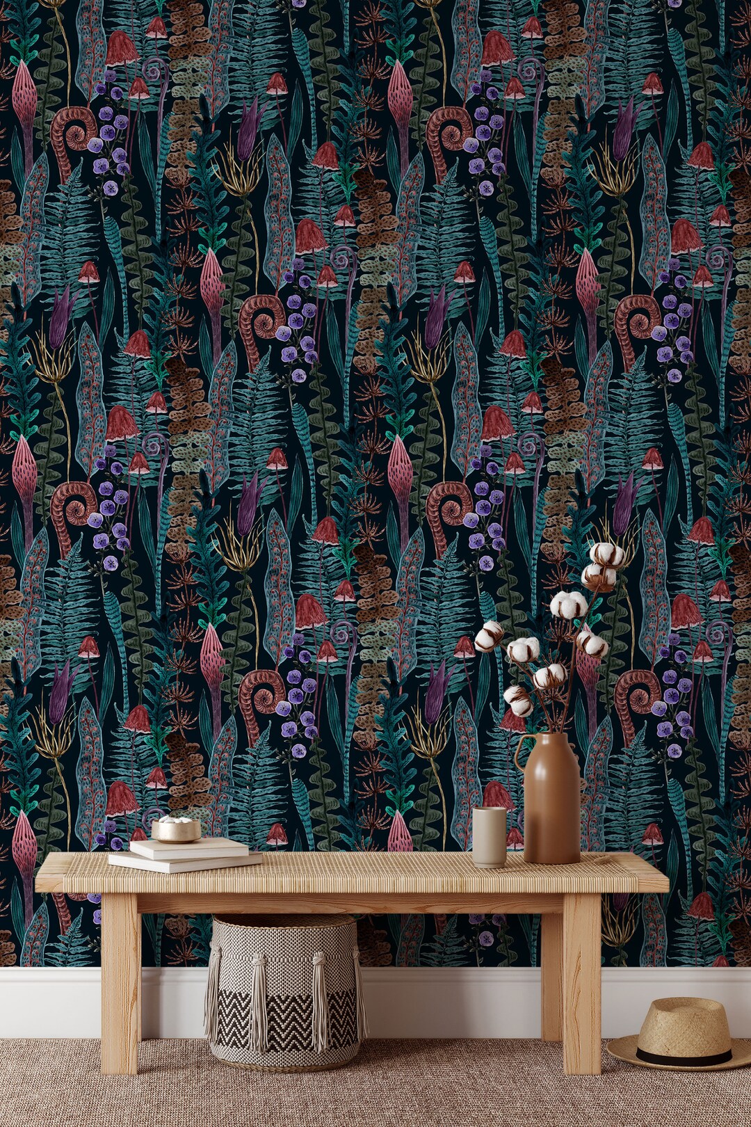 Abstract Under the Sea Peel and Stick Wallpaper Wall Decor Home Decor Wall Prints Wall Hanging