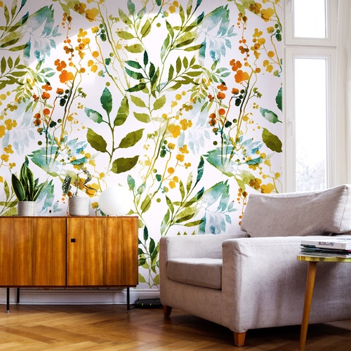 Mexican Wallpaper Birds Peel and Stick Removable Wall - Etsy