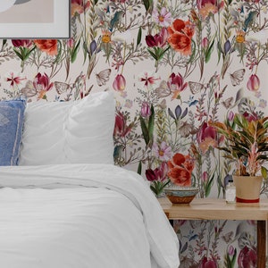 Vintage Provance Style Peel and Stick Wallpaper | Wall Decor & Art | Home Decor Prints for Effortless Aesthetic