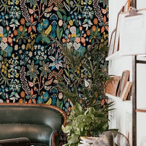 Botanical Motifs | Peel and Stick Wallpaper |  Wall Decor | Home Decor | Wall Art | Wall Prints
