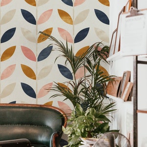 Colorful Autumn Wallpaper Removable | Peel and Stick Wall Decor for Home | Vibrant Fall Decor