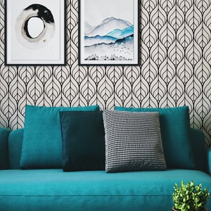 Minimalistic Retro Wallpaper - Removable Peel and Stick Wall Decor for Easy Home Decor Makeover