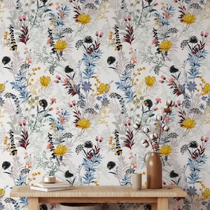 Gentle Garden | Peel and Stick Wallpaper |  Wall Decor | Home Decor | Wall Art | Wall Prints