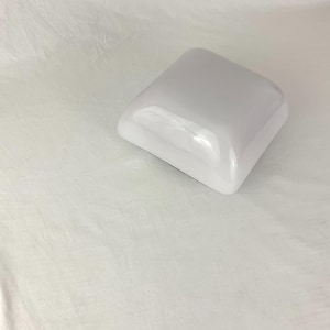 Vintage 1930s shabby chic French antique white glass ceiling light wall lamp manual sliding closure system