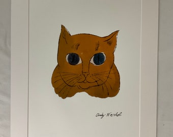 Andy WARHOL (after) yellow cat lithograph CMOA stamp
