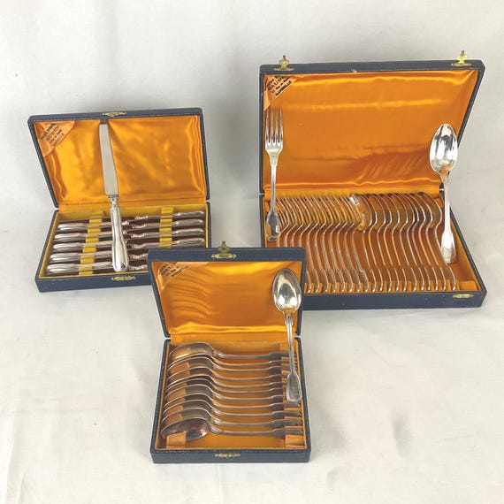 Set of 3 Complete Flatware Sets, Gaudin Cutlery Marseille, in