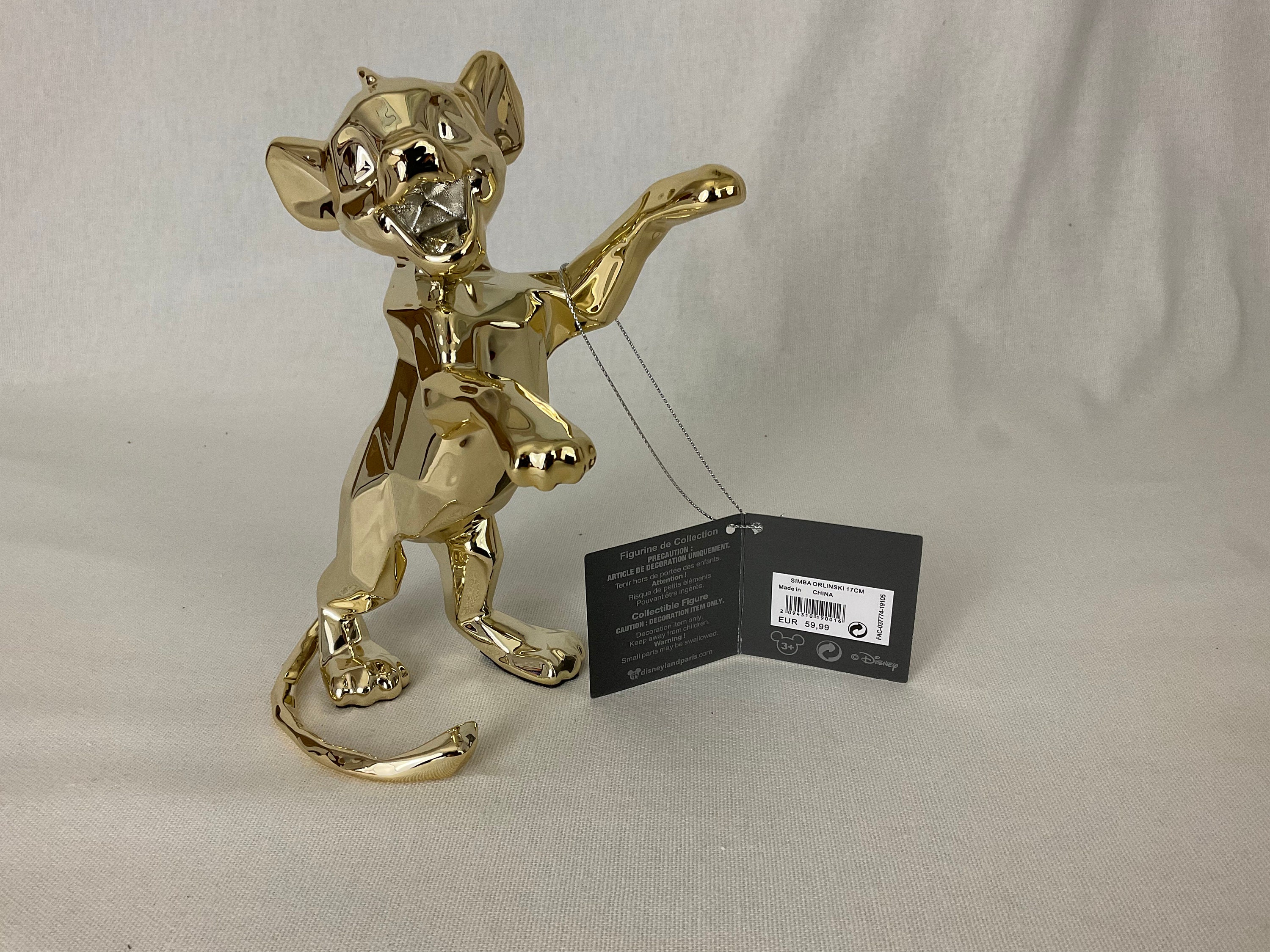 Figurine Simba Blanc - Richard Orlinski - Édition Limitée - Disney - Neuf