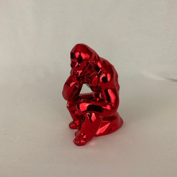 Richard Orlinski - Kong Penseur Spirit Red Edition Limitée - Sculpture