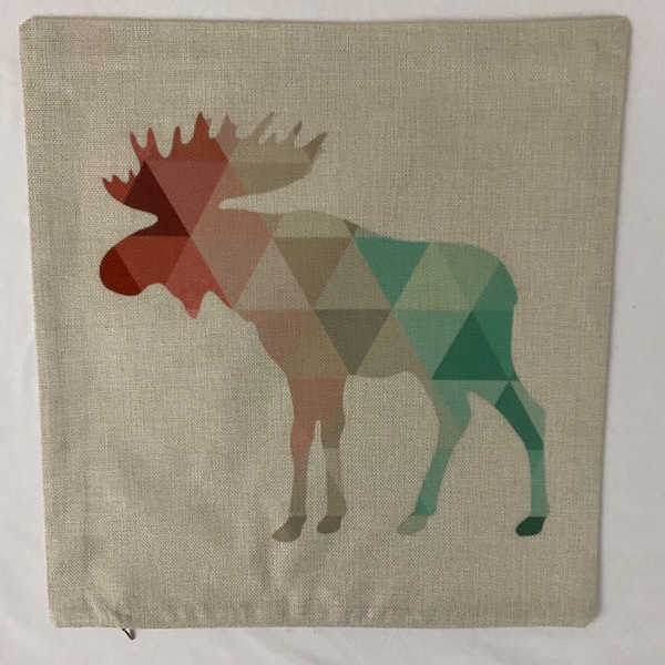 Housse de coussin ou oreiller décorative  caribou