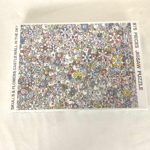 ジグソーパズル SKULLS & FLOWERS CASTLE WALL IN THE SKY Takashi Murakami Jigsaw Puzzle SKULLS & FLOWERS Wall in the Sky