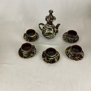 Antique vintage shabby chic boho french antique ceramic tea and coffee set