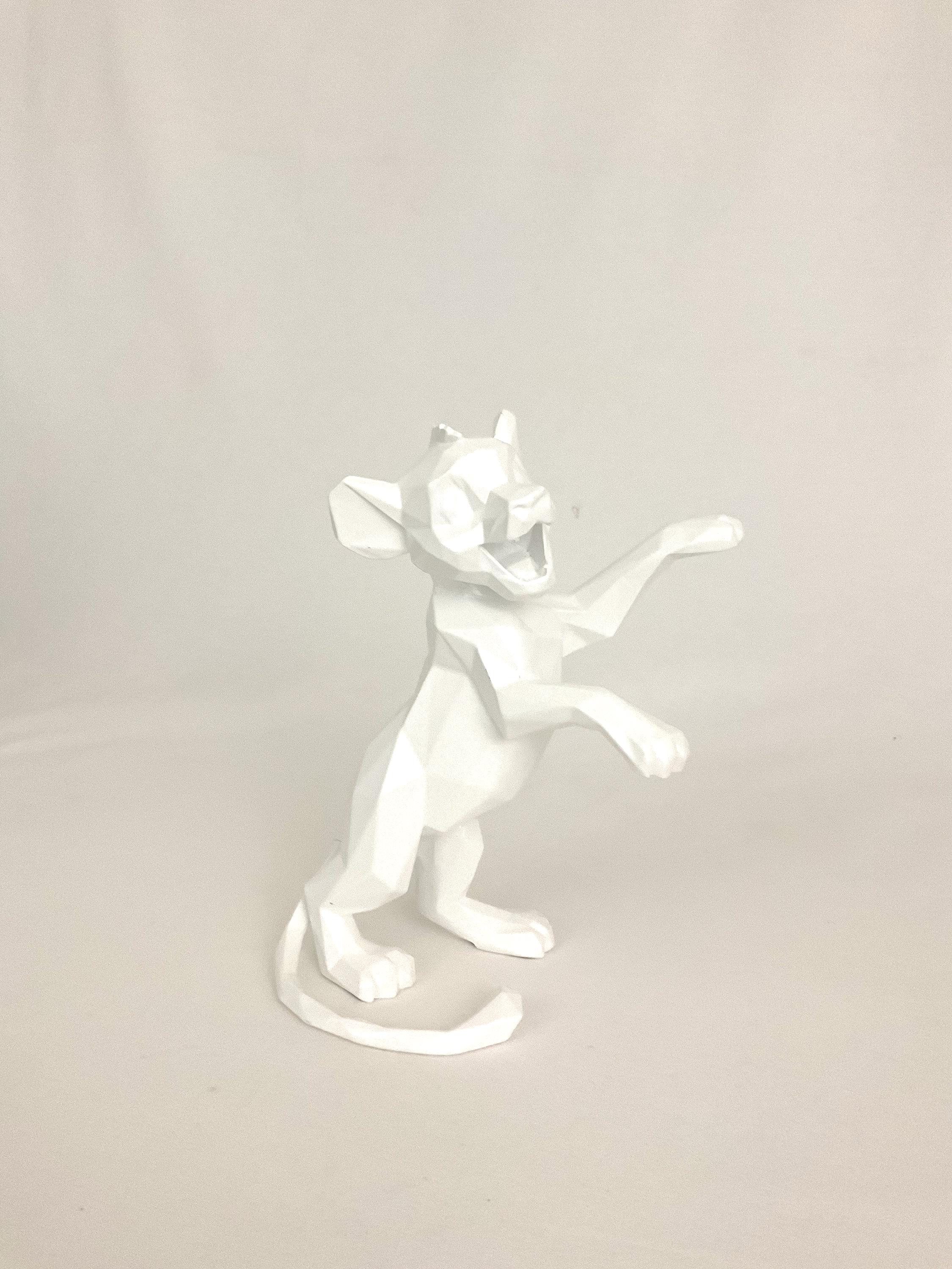 Figurine Richard Orlinski Simba – édition Limitée Blanche, Authentique, Jamais Exposée