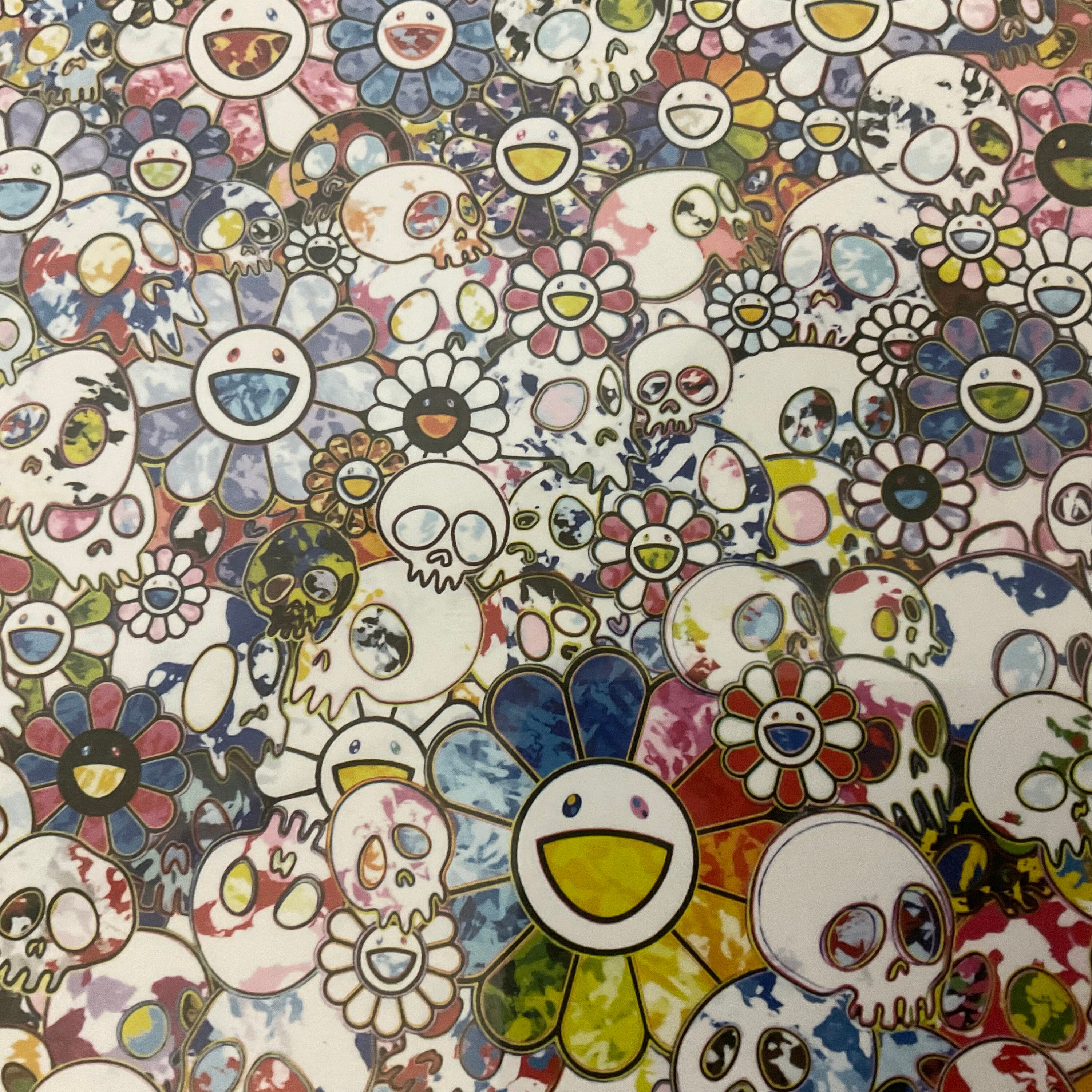 Takashi Murakami Jigsaw Puzzle SKULLS & FLOWERS Wall in the