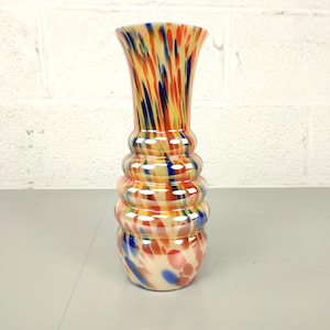 Antique 1930's Kralik iridescent glass vase