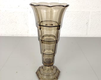 Grote art deco persglas vaas