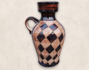 Unique West-Germany vase with two different coloured patterns