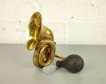 Antique brass car horn early 1900s