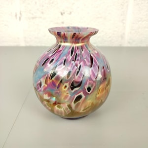 Antique 1930's Kralik iridescent glass vase