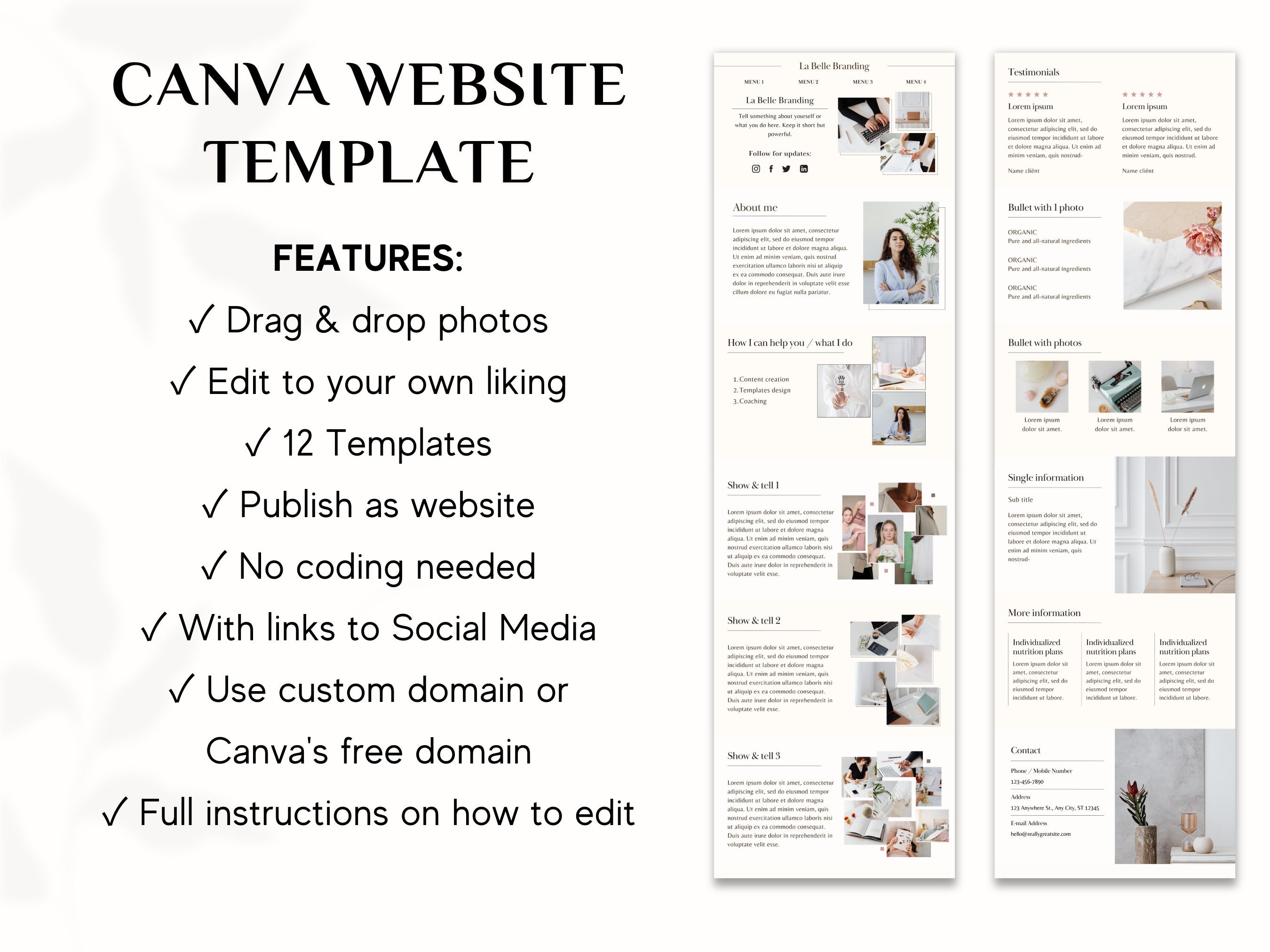 Canva Website Templates Minimal Website Canva Canva Boho Website Canva Website Templates Minimal Website Canva Canva Boho Website