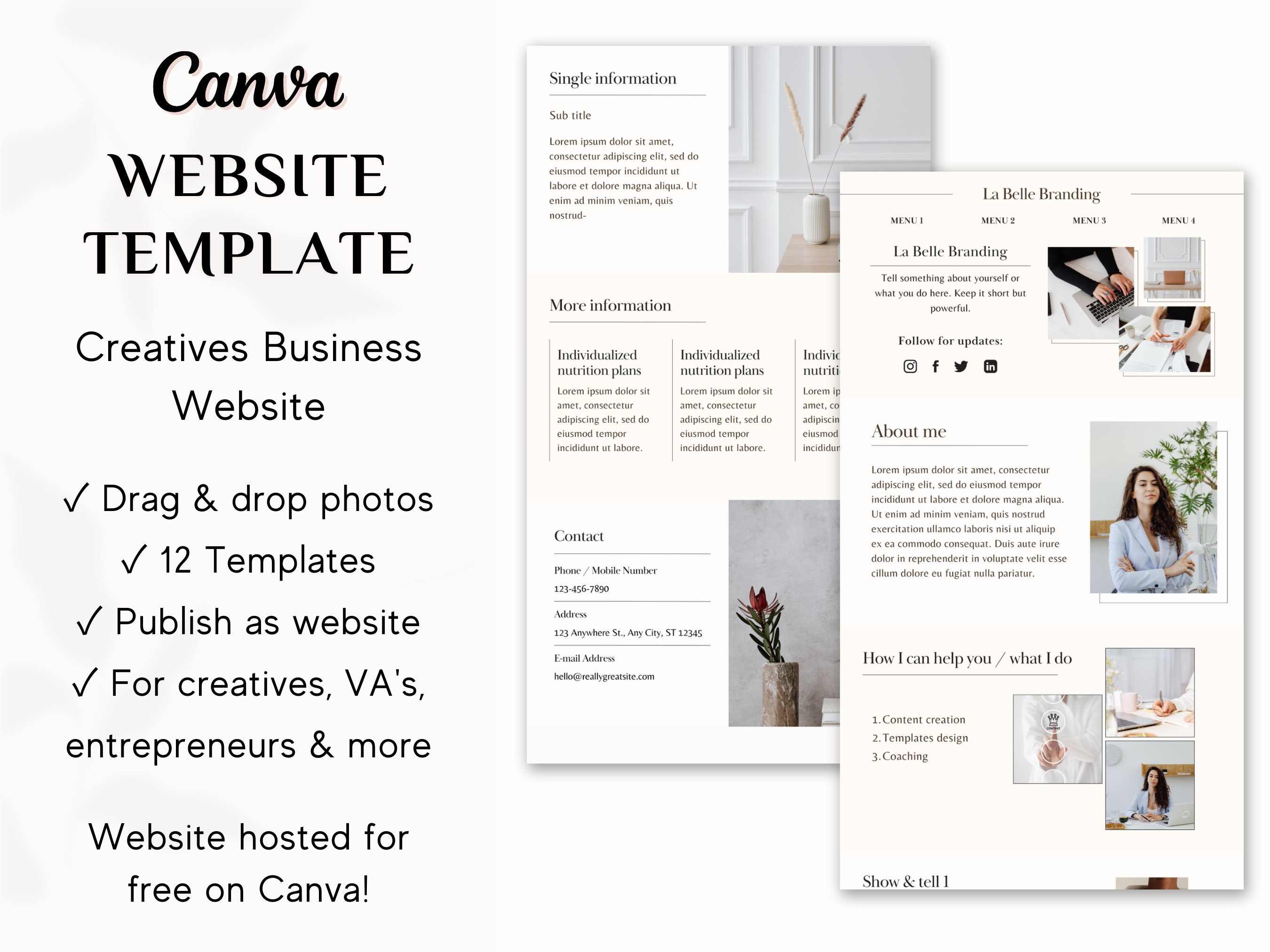 Canva Website Templates Minimal Website Canva Canva Boho Website Canva Website Templates Minimal Website Canva Canva Boho Website