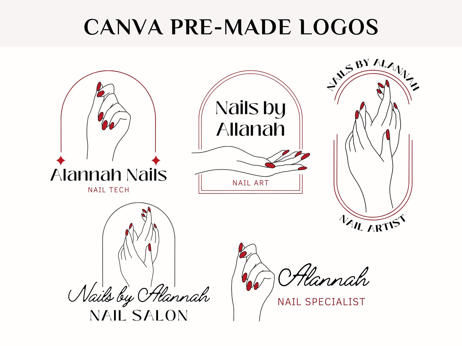 Premade Nail Tech Logo Nail Artist Logo Nail Logo Design Etsy