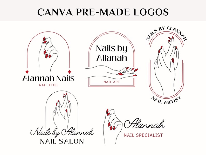 Premade Nail Tech Logo. Nail Artist Logo. Nail Logo Design. Etsy