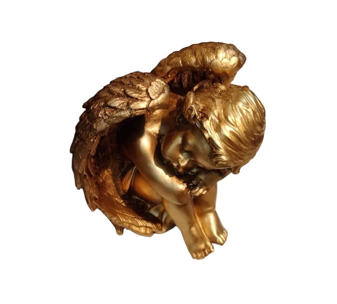 Gold Little Angel Figurine Baby Angel Figurine Silver Angel Etsy