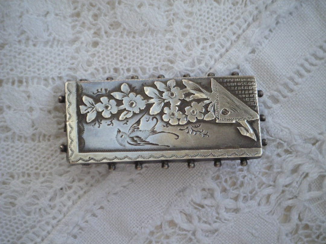 Victorian Sterling Silver Sweetheart Brooch Hallmarked for Alfred James ...