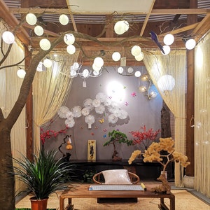 Custom-Made Large Artificial Tree with Global Light, Floor/Grand Centerpiece Tree, Indoor Outdoor Tree - For Wedding & Party