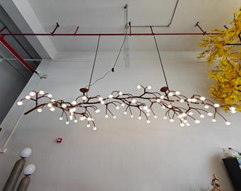 Custom Tree Branch Bubble Chandelier for Dinging Table, Restaurant Decorative Pendant light