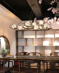 Tree Branch Moon Chandelier: Rustic Farmhouse Global Lighting