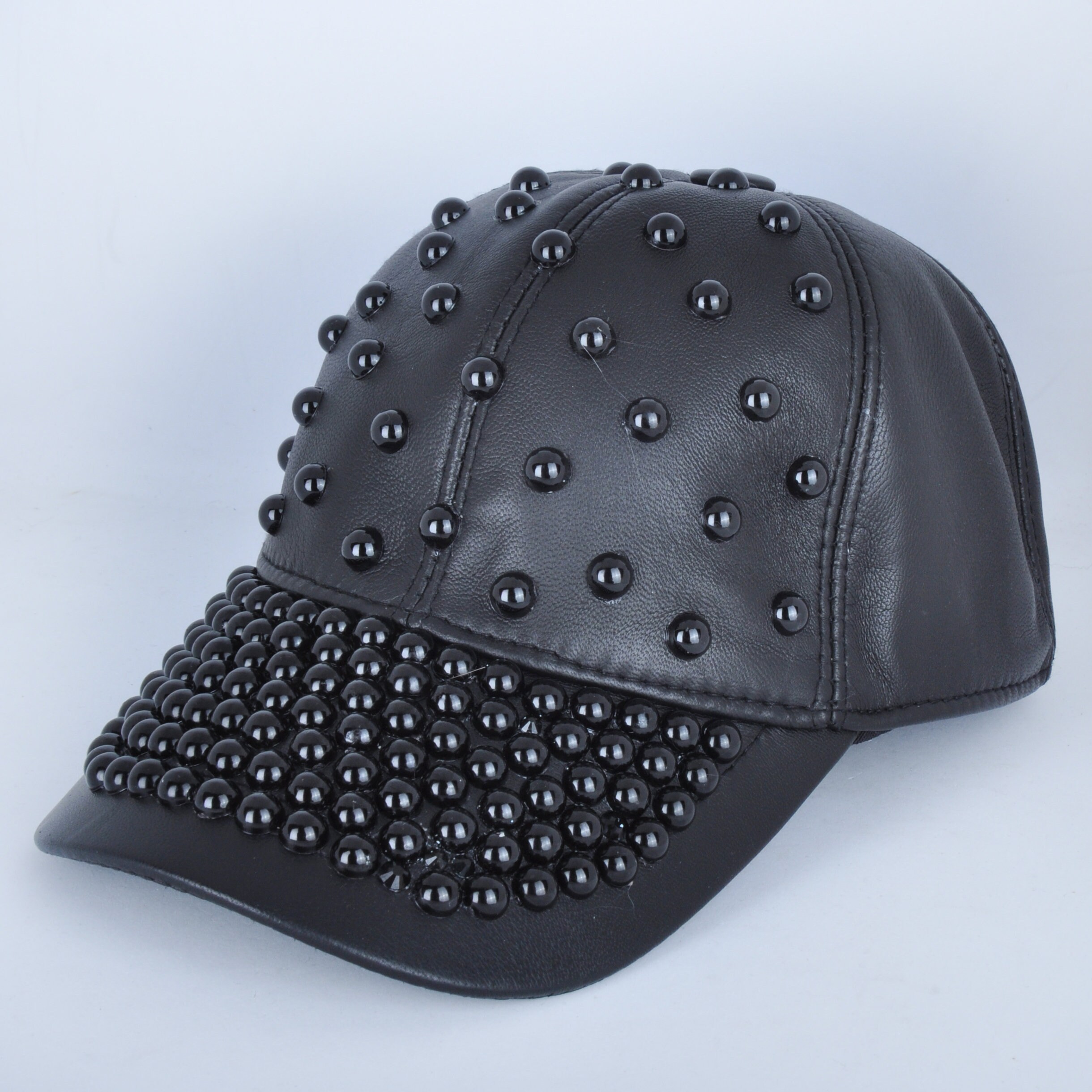 Artificial Pearl Baseball Cap Leather 
