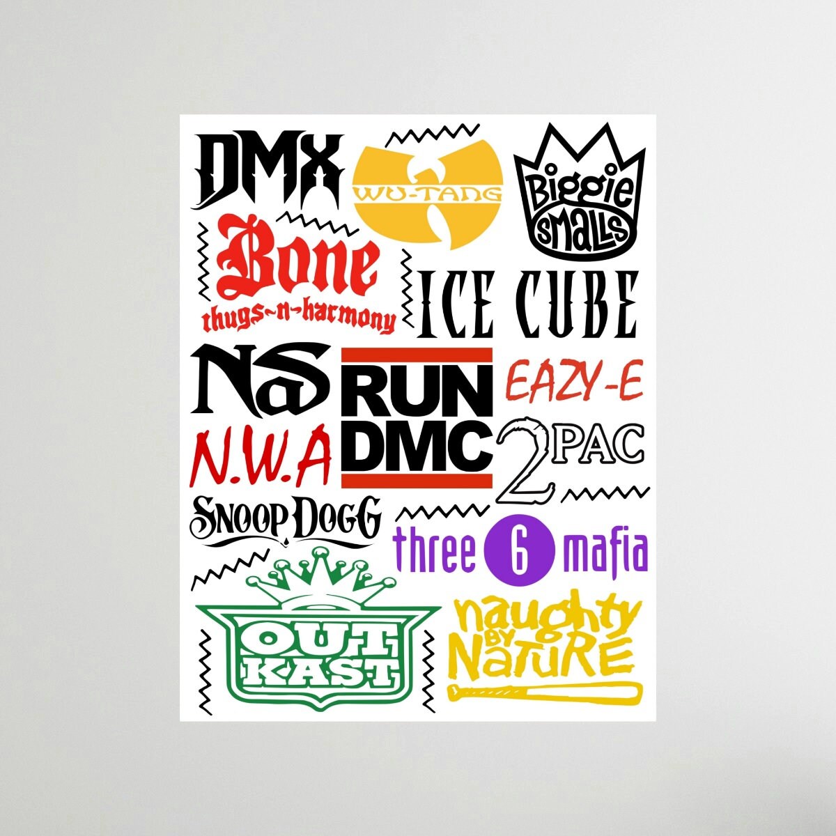 90s rap png pdf jpg hip hop rapper logos stickers posters Etsy
