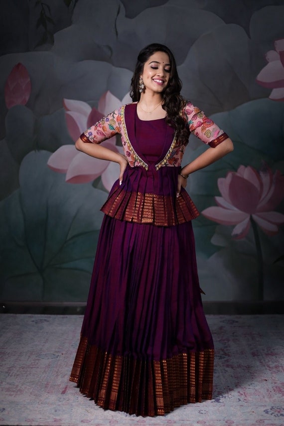 Peplum indian shop wedding dress