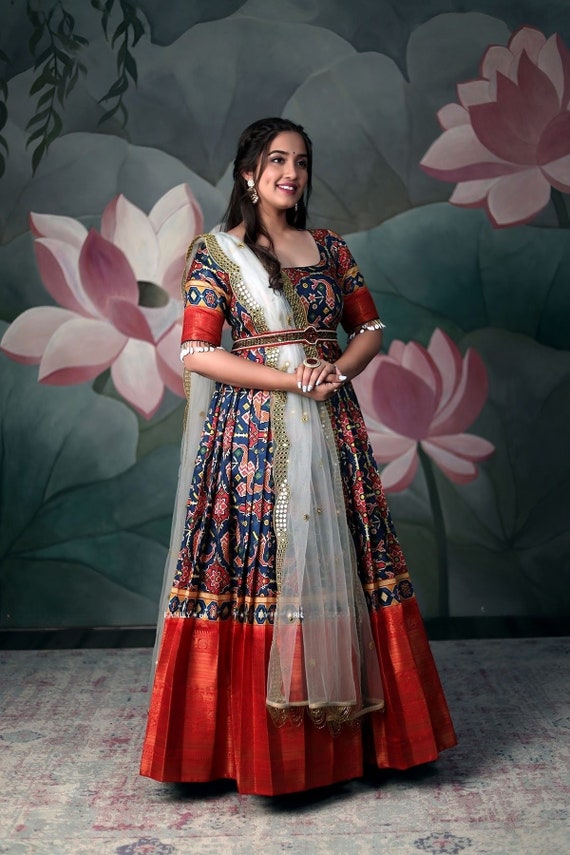 Saffron Yellow Designer Jacquard Silk Party Wear Anarkali Gown | Saira's  Boutique