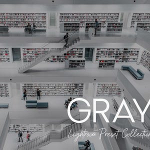10 Gray Lightroom Presets. Minimalist, Architecture, Technology, Industrial, and Fashion | Lightroom Mobile and Desktop. Instant Download.