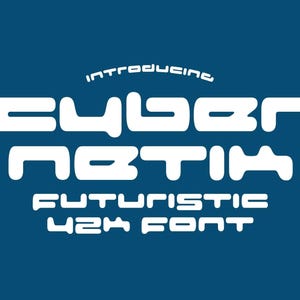Cybernetik – A Y2K-Inspired Font with Retro-Futuristic Vibes for Digital Creators. (High-Tech, Sleek, and Edgy) Instant Download.